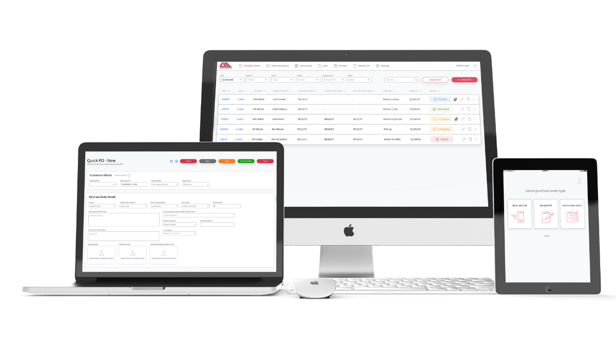 Purchase Pointe - Custom business software dashboard