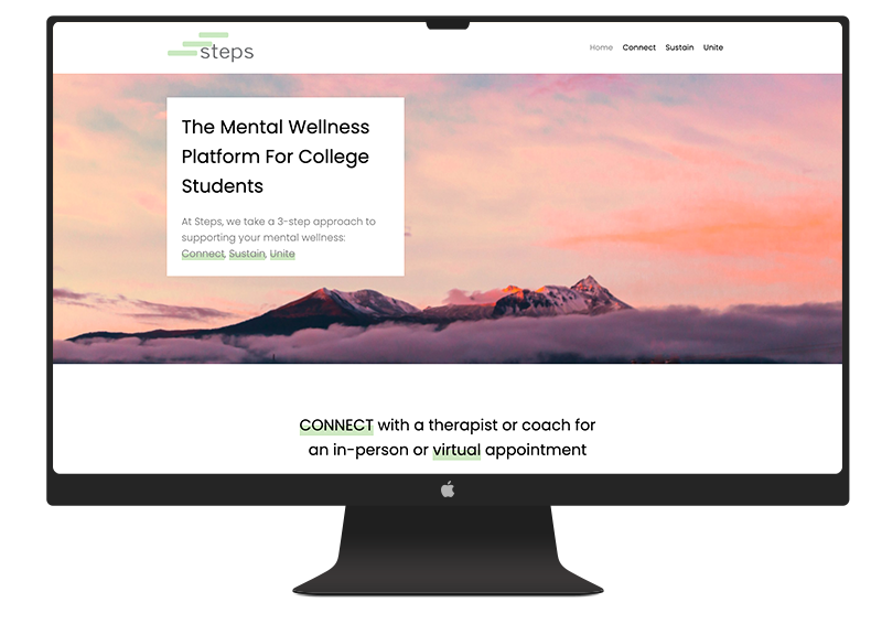 Custom website design for Steps Wellness created by SPARK