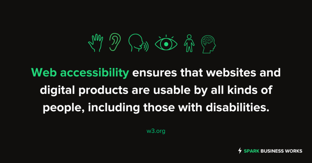 text definition of web accessiblity